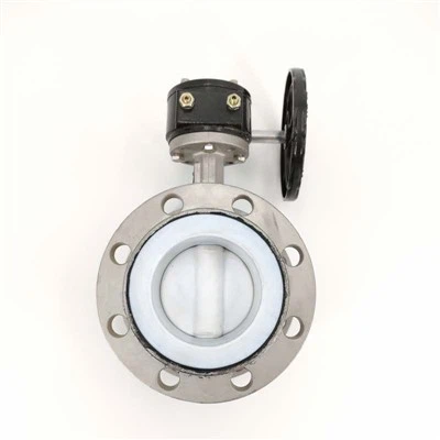 Valve de papillon PTFE de bride à bride de turbine