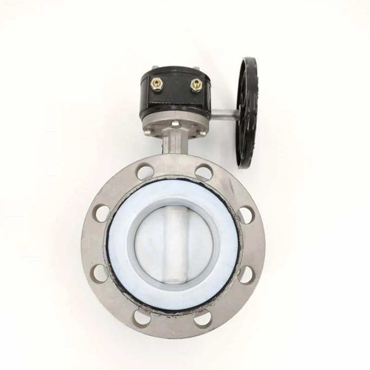 Valve de papillon PTFE de bride à bride de turbine